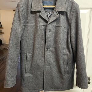 Tommy Hilfiger Men's Dark Gray Wool Pea Coat